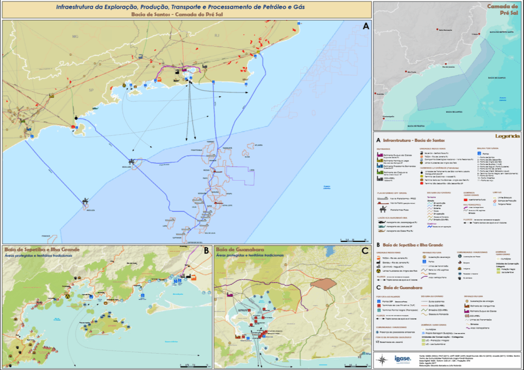 Infraestrutura da exploração, produção, transporte e processamento do petróleo e gás na Bacia de Santos (Camada do pré-sal)